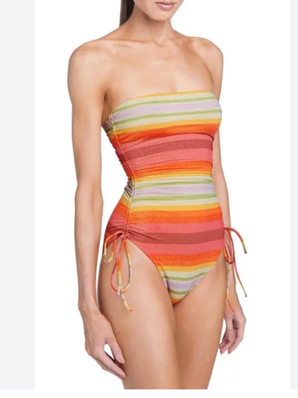 Robin Piccone Sparkly Strapless Swimsuit, size 2